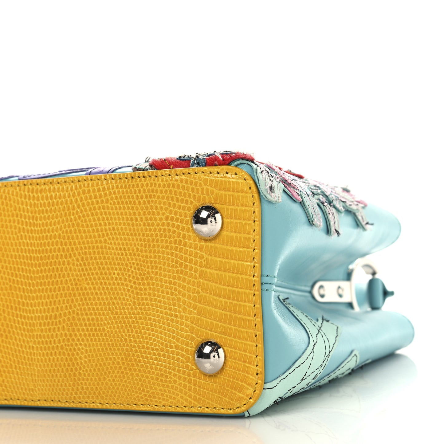 Calfskin Lizard Artycapucines Tschabalala Self PM Multicolor