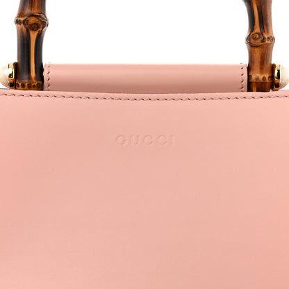 Gucci Nappa Bamboo Web Mini Nymphaea Top Handle Bag Perfect Pink Mystic White 8 of 10