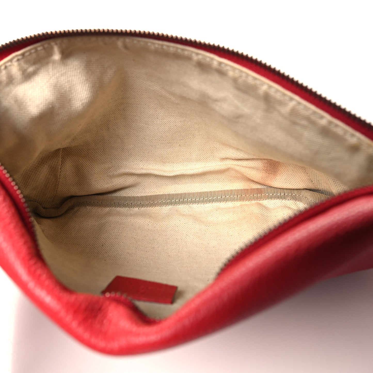 Grained Calfskin Logo Belt Bag Hibiscus Red