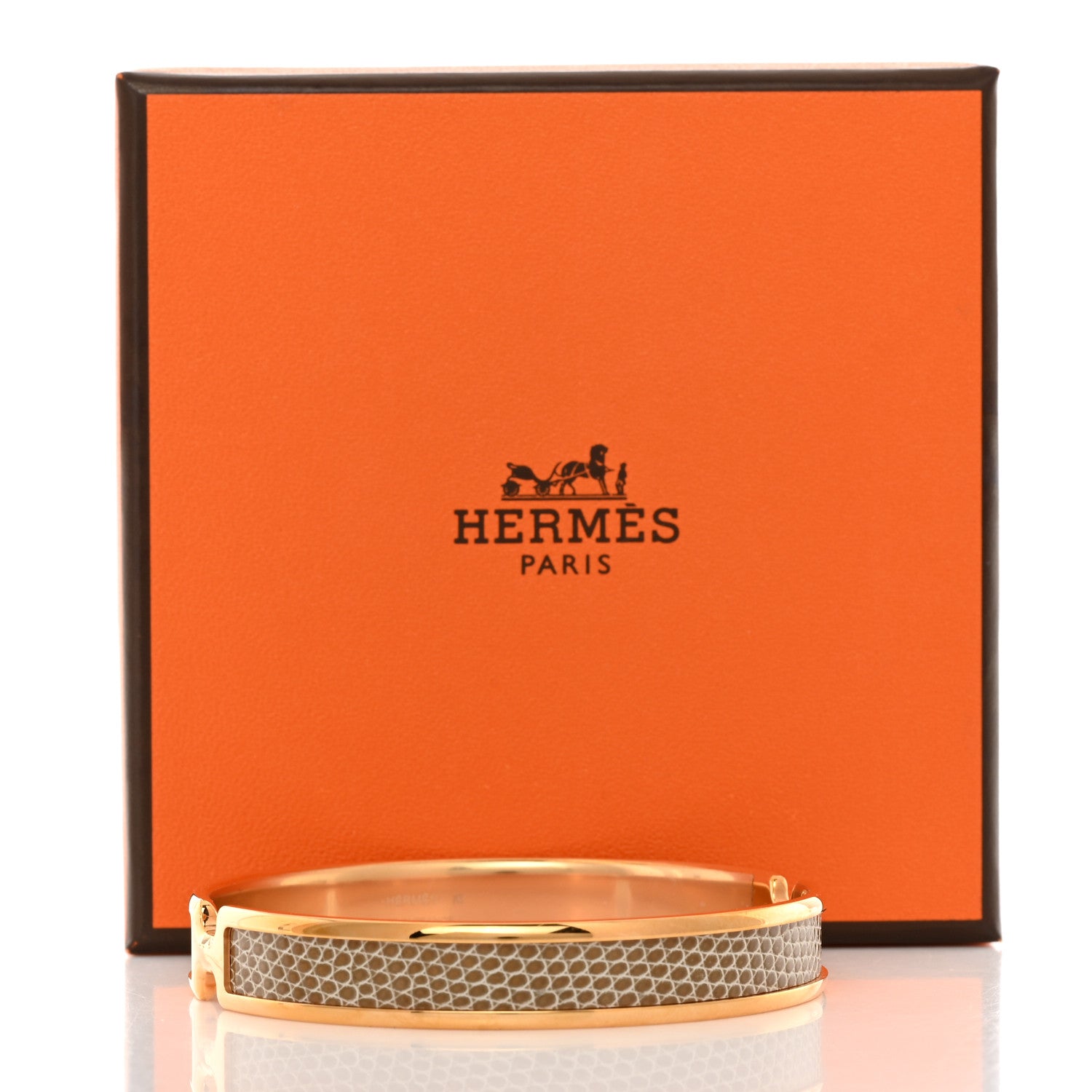 Hermes Lizard Olympe Bracelet T2 Ficelle 6 of 6