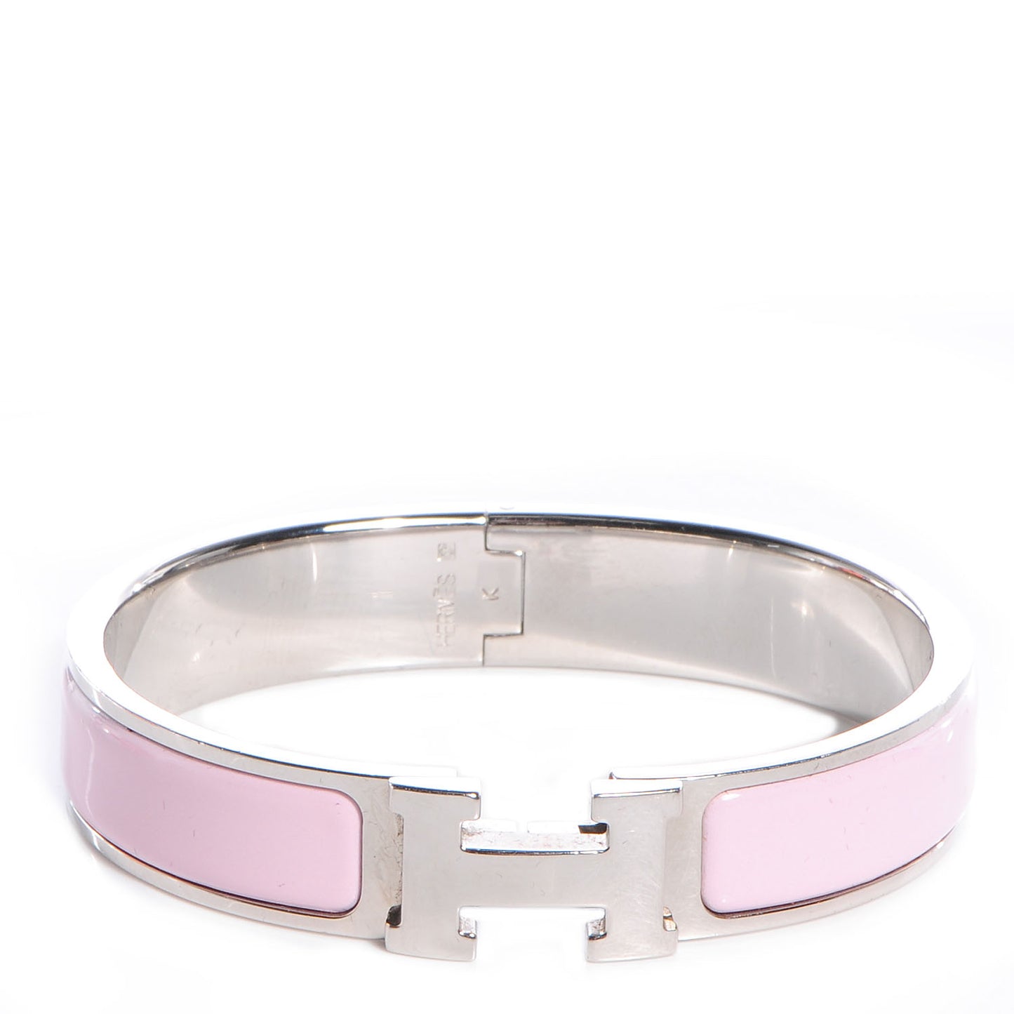 Enamel Narrow Clic Clac H Bracelet PM Rose Dragee