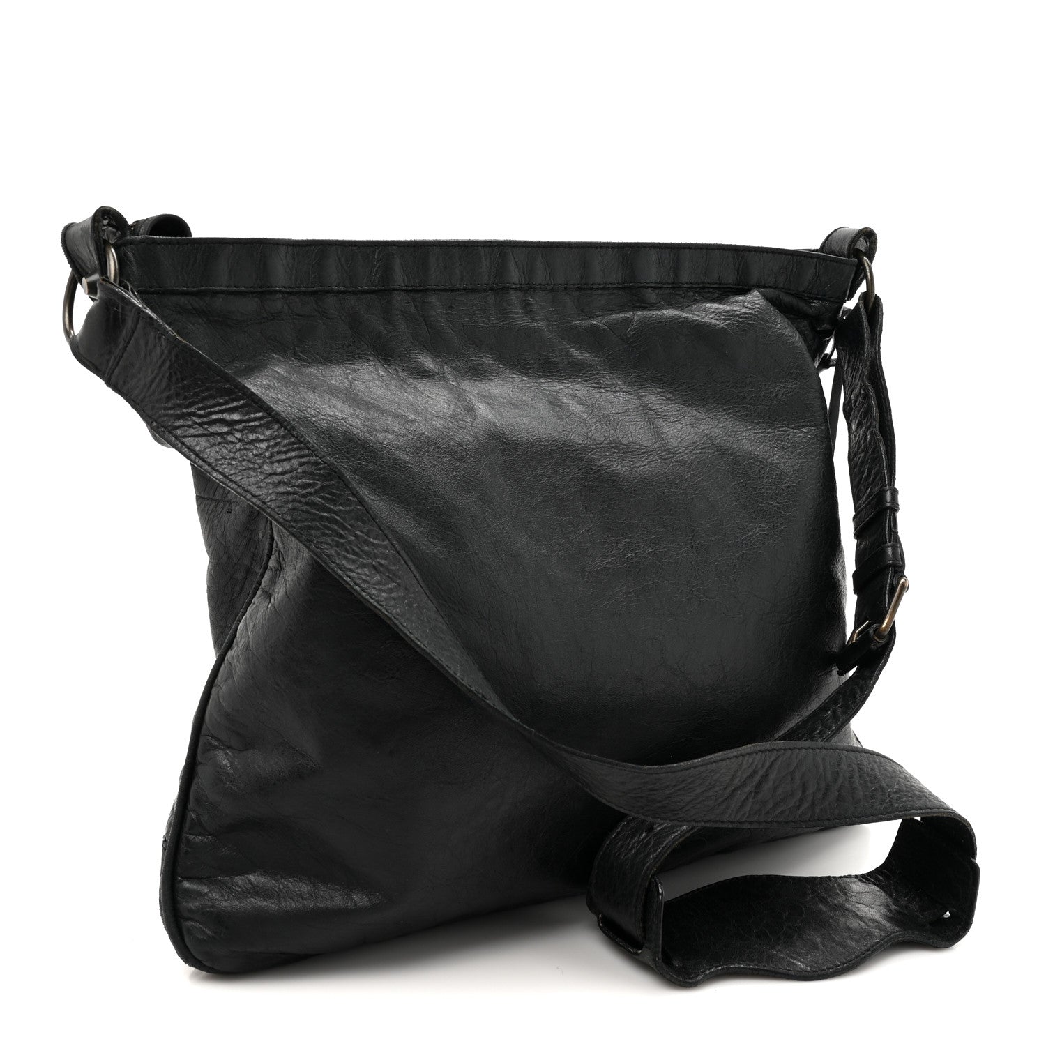 Balenciaga Agneau Classic Hardware Flat Messenger Black 4 of 11