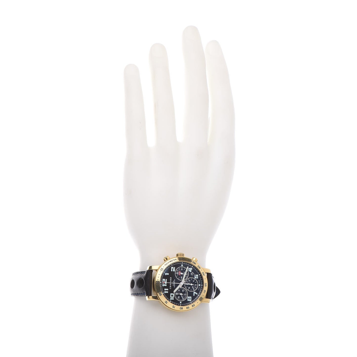 18K Yellow Gold Calfskin 40mm Mille Miglia Limited Edition Chronometer Automatic Watch Black