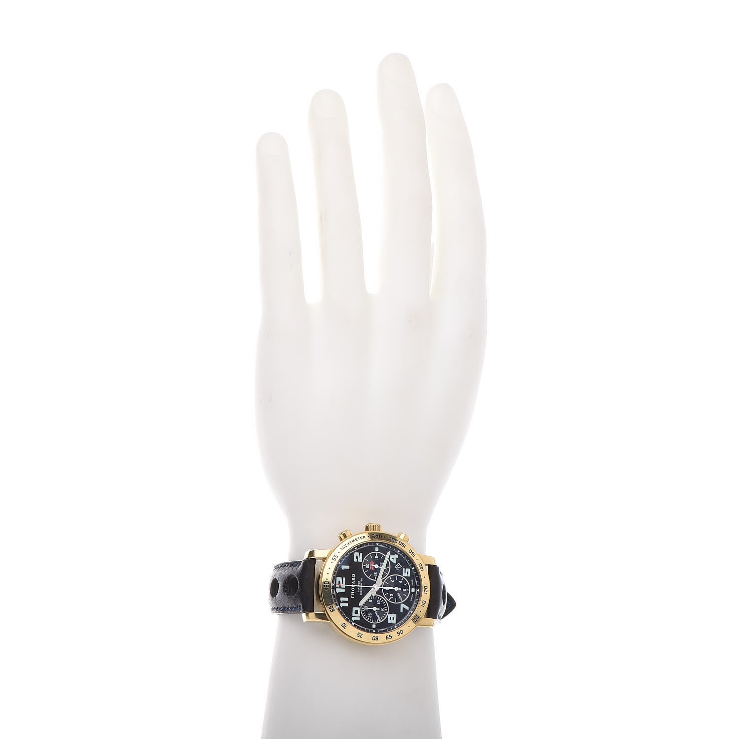 Chopard 18K Yellow Gold Calfskin 40mm Mille Miglia Limited Edition Chronometer Automatic Watch Black 2 of 11