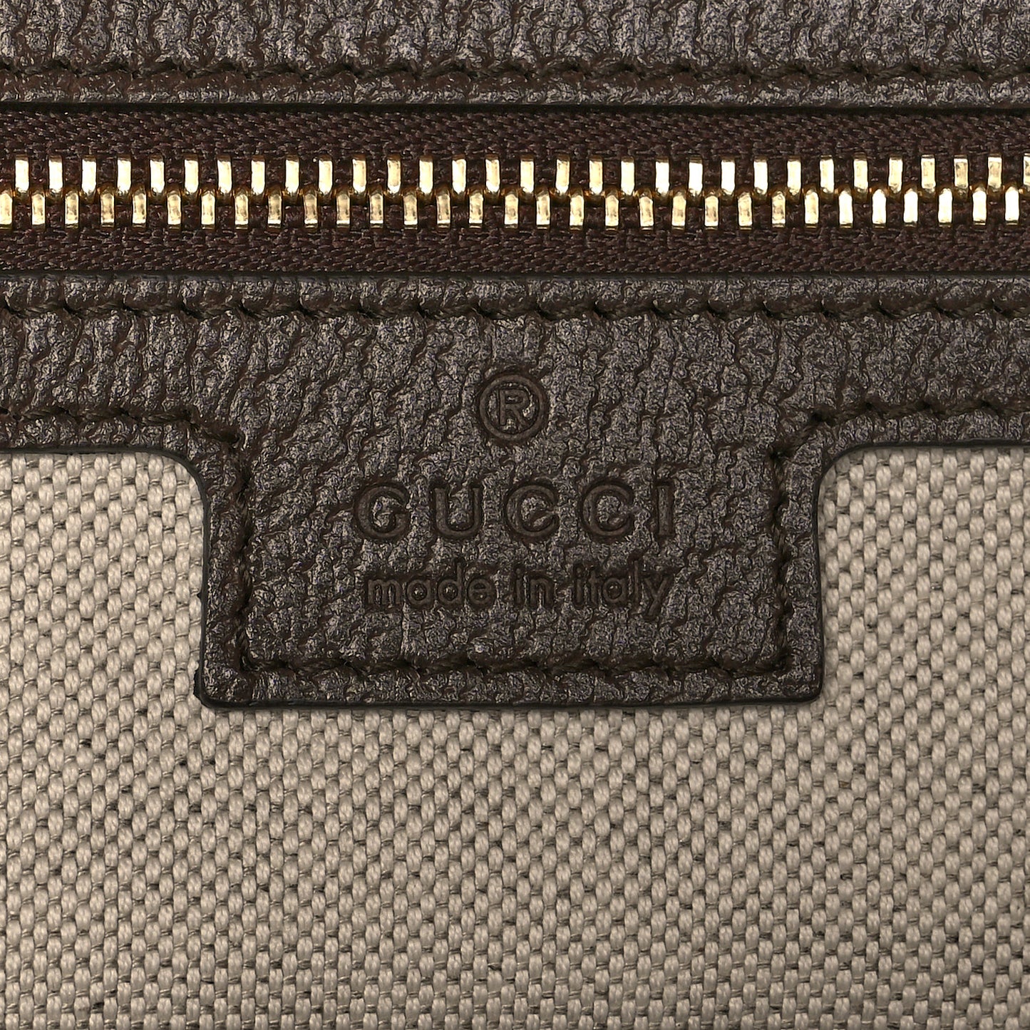 Monogram Jumbo GG Textured Dollar Calfskin Web Medium Ophidia Shopping Tote Camel Ebony