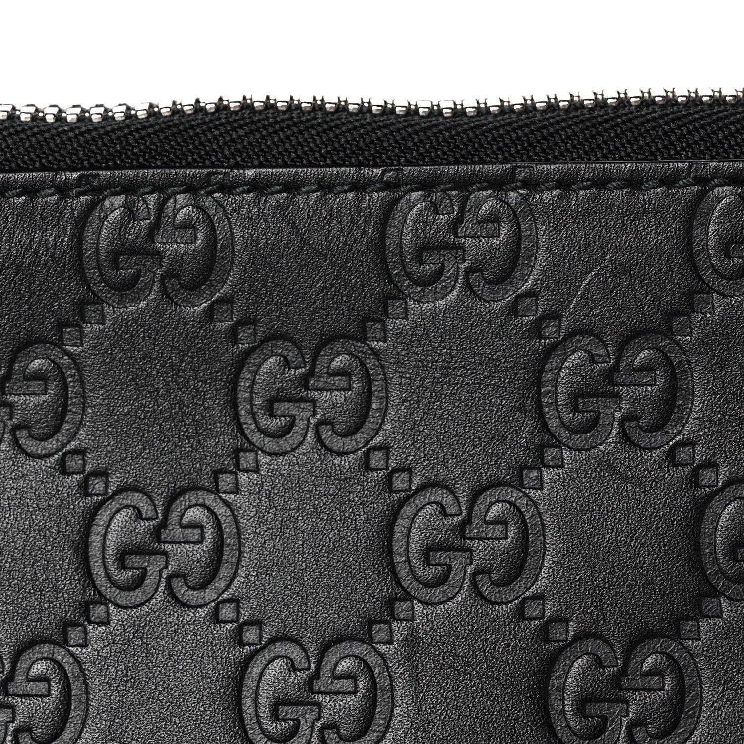 Gucci Guccissima Medium Flat Messenger Bag Black 12 of 15