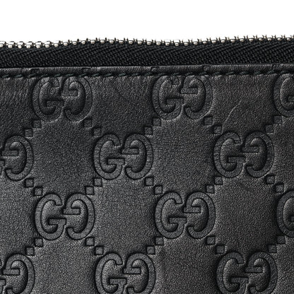 Gucci Guccissima Medium Flat Messenger Bag Black 12 of 15