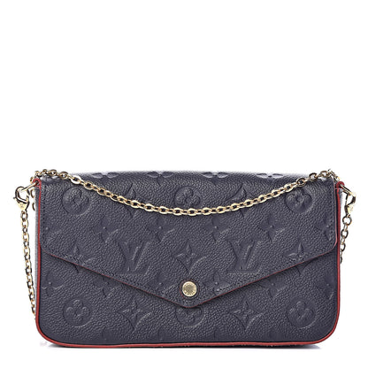 Louis Vuitton Empreinte Pochette Felicie Chain Wallet Marine Rouge 1 of 12