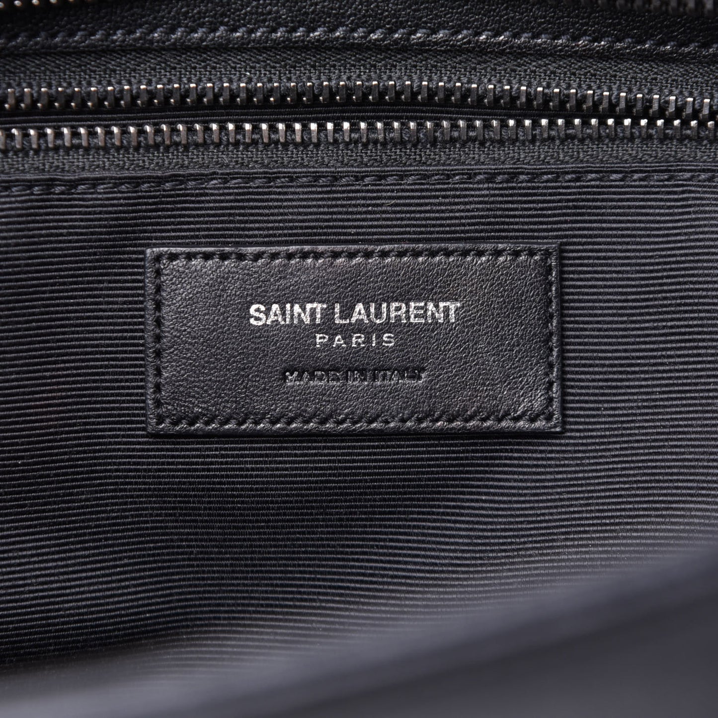 Calfskin Fringe Monogram Shopping Tote Black