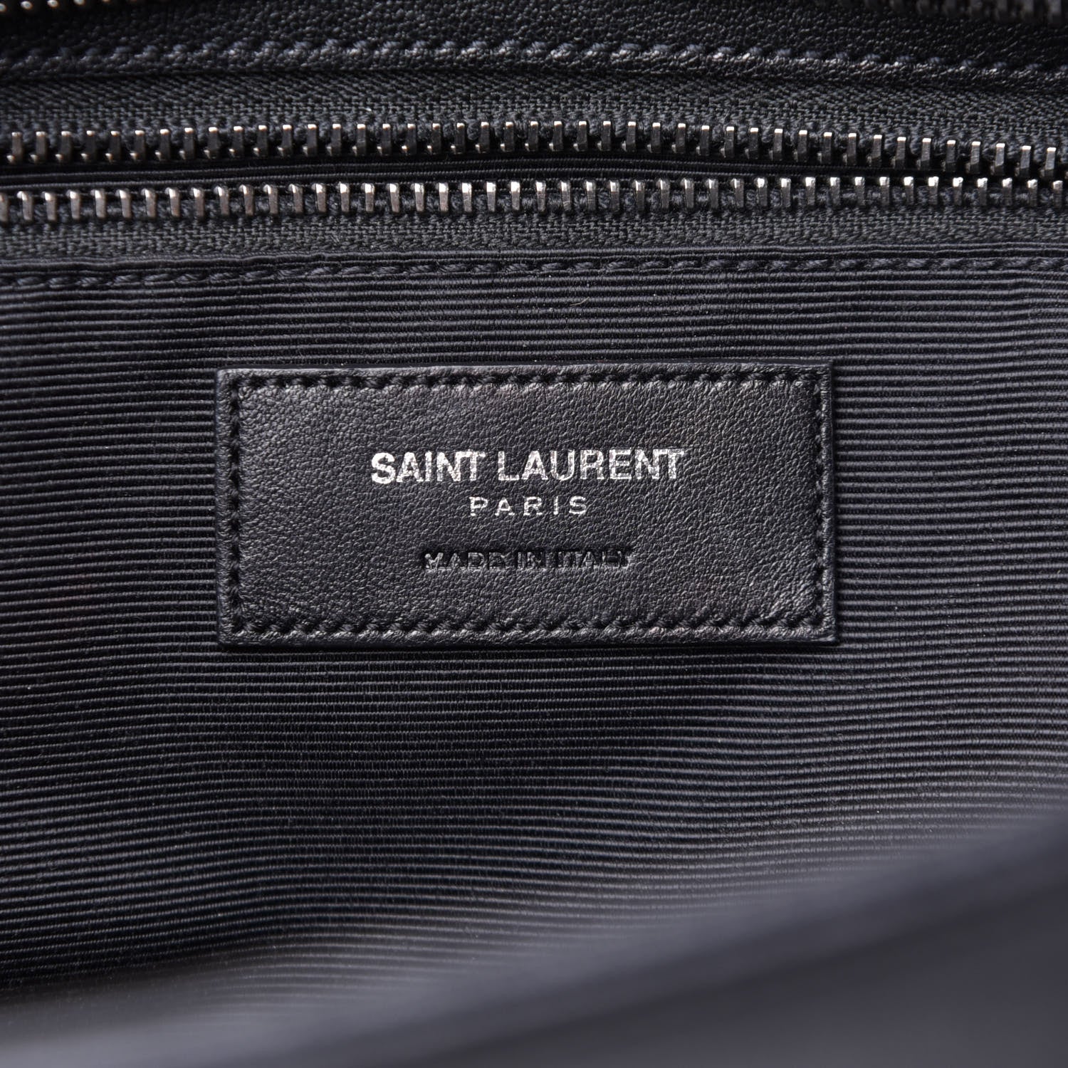 Saint Laurent Calfskin Fringe Monogram Shopping Tote Black 10 of 14