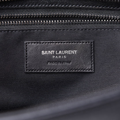 Saint Laurent Calfskin Fringe Monogram Shopping Tote Black 10 of 14