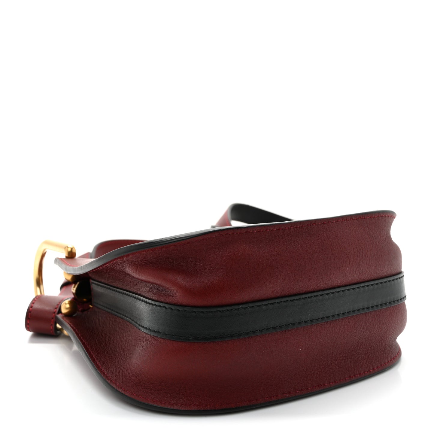 Grained Calfskin Nano Hayley Hobo Sienna Red