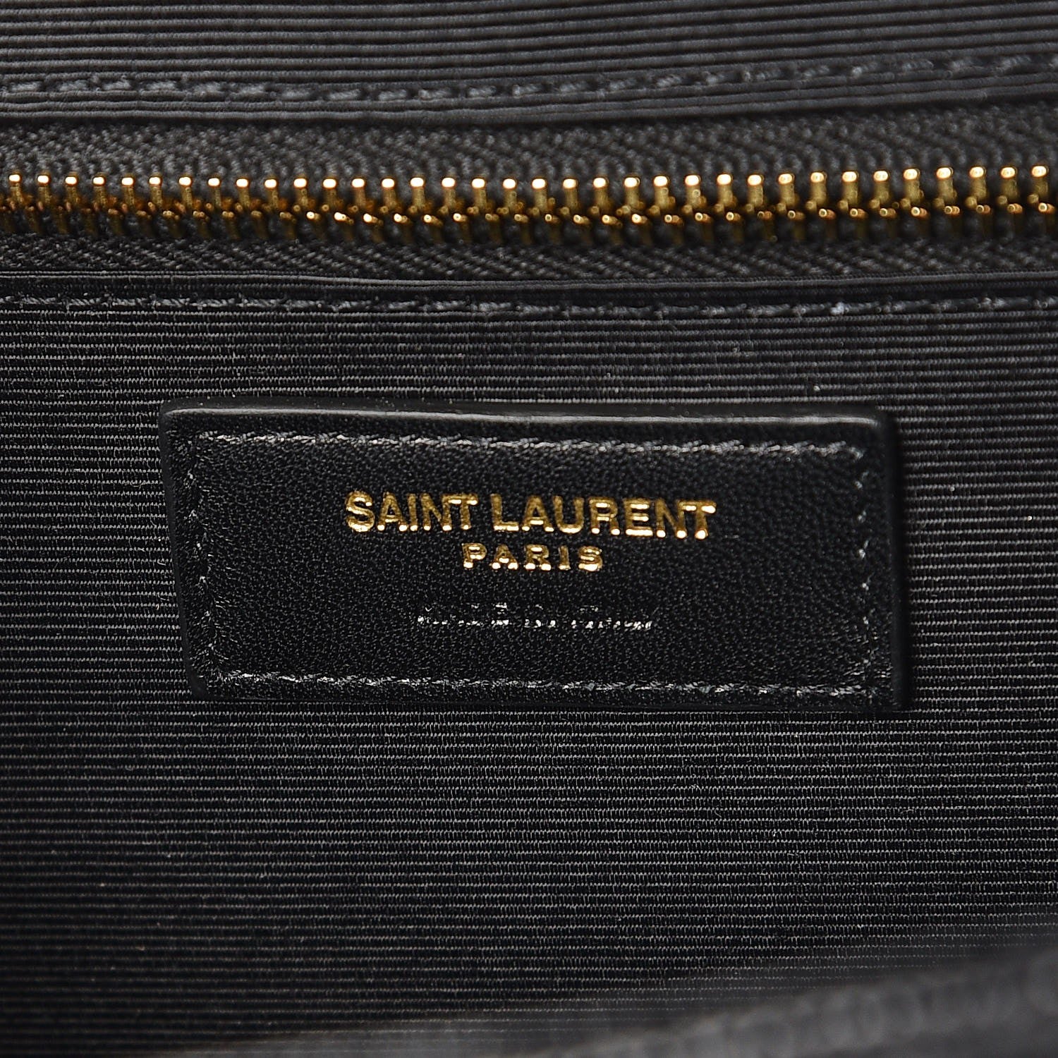 Saint Laurent Grain De Poudre Matelasse Chevron Large Monogram Satchel Black 6 of 6