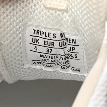 Balenciaga Fabric Mesh Womens Triple S Sneakers 37 White 8 of 9