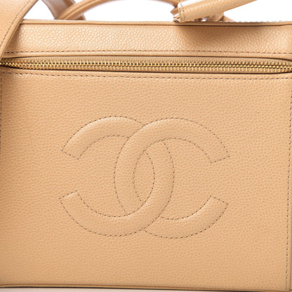 Chanel Caviar CC Vanity Train Case Beige 11 of 21