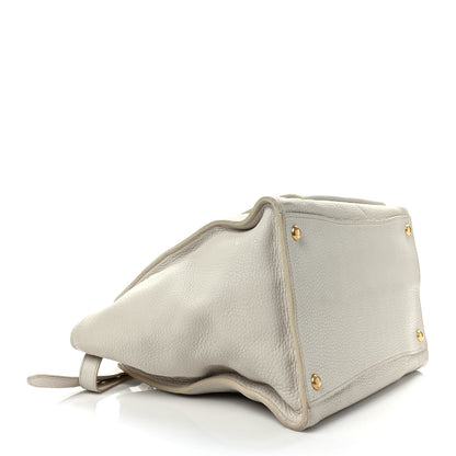 Prada Vitello Daino Front Pocket Tote Talco 4 of 10