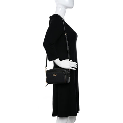 Christian Dior Grained Calfskin Caro Double Pouch Black 2 of 16