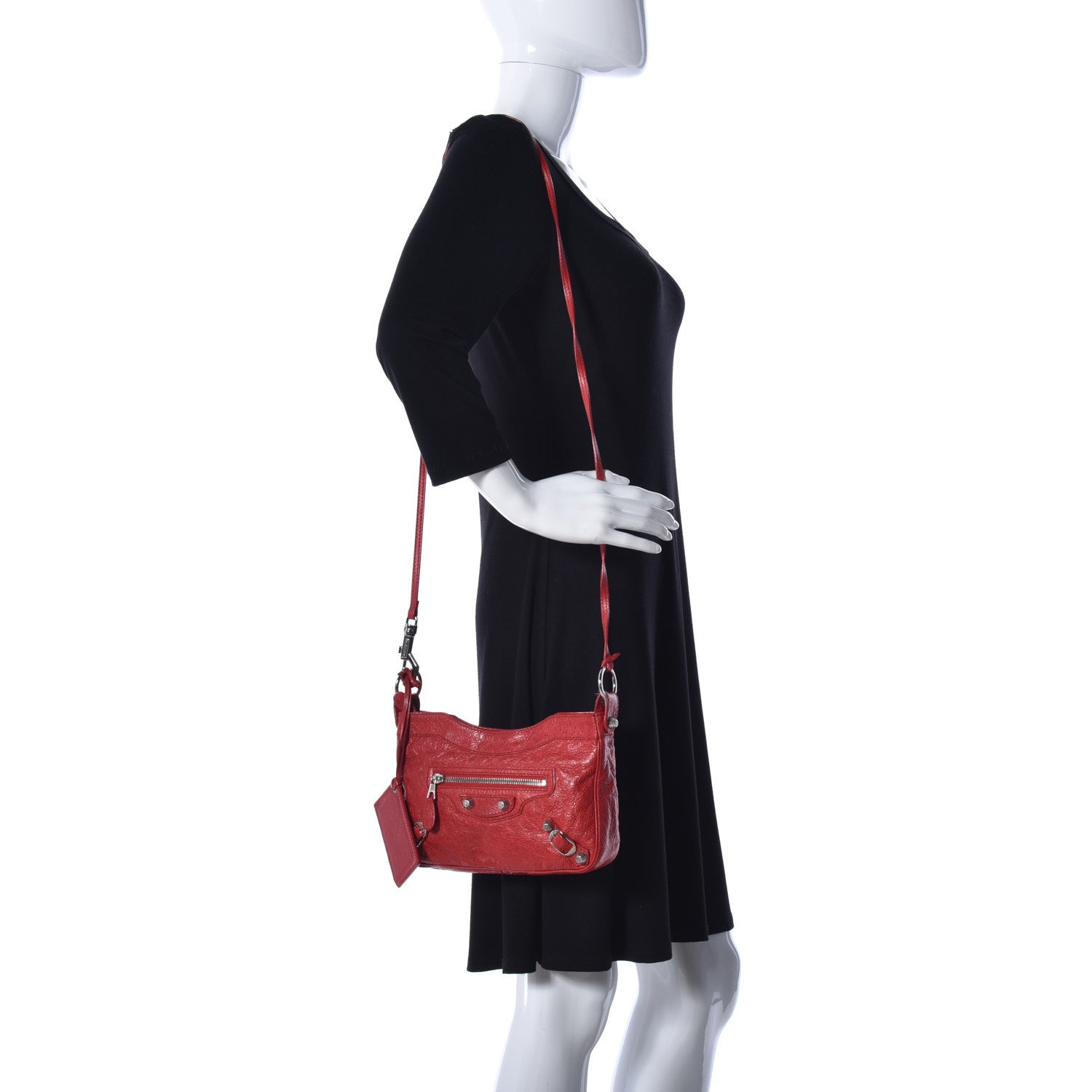 Balenciaga Agneau Giant 12 Silver Hardware Hip Rouge Coquelicot 2 of 9