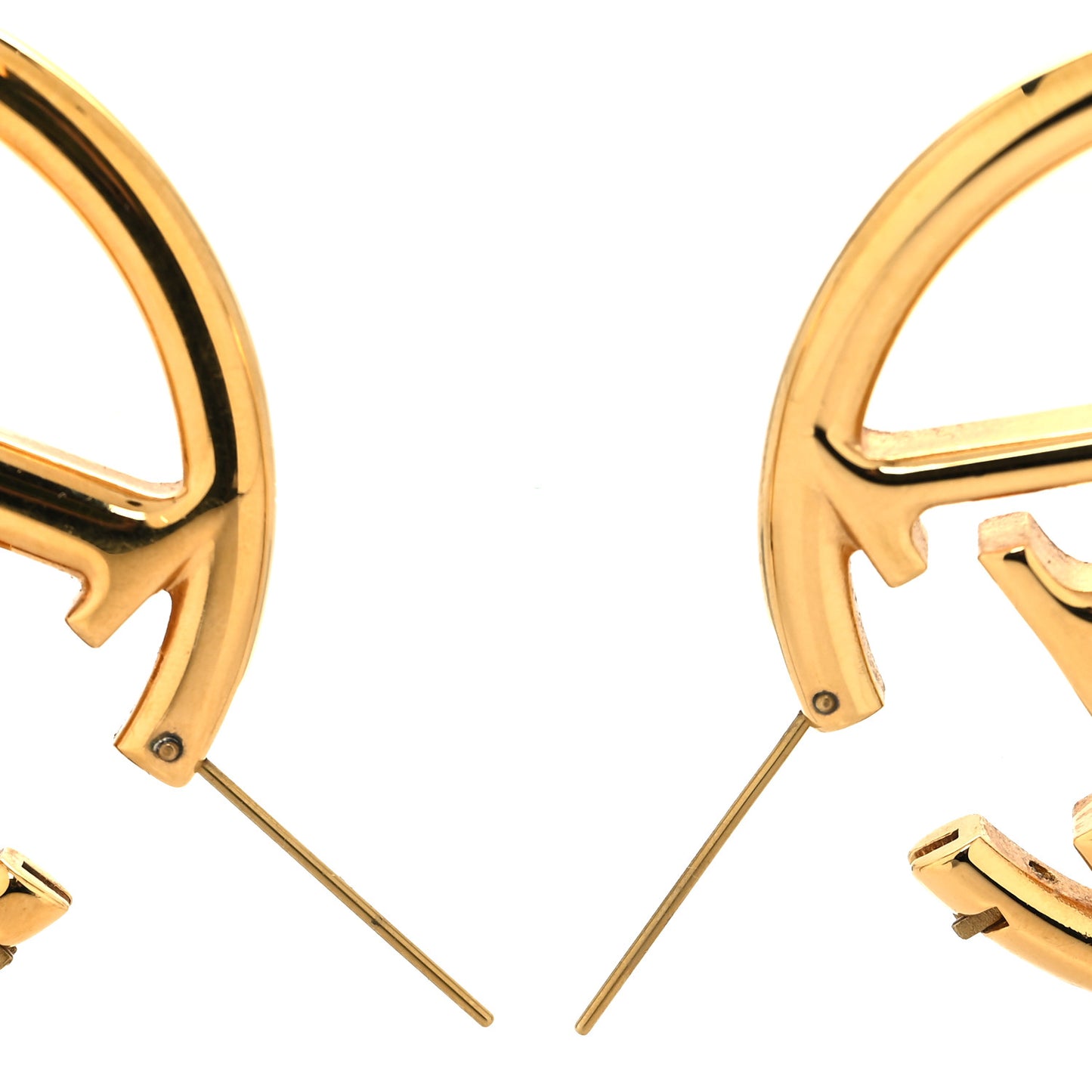 Metal Louise Hoop Earrings Gold