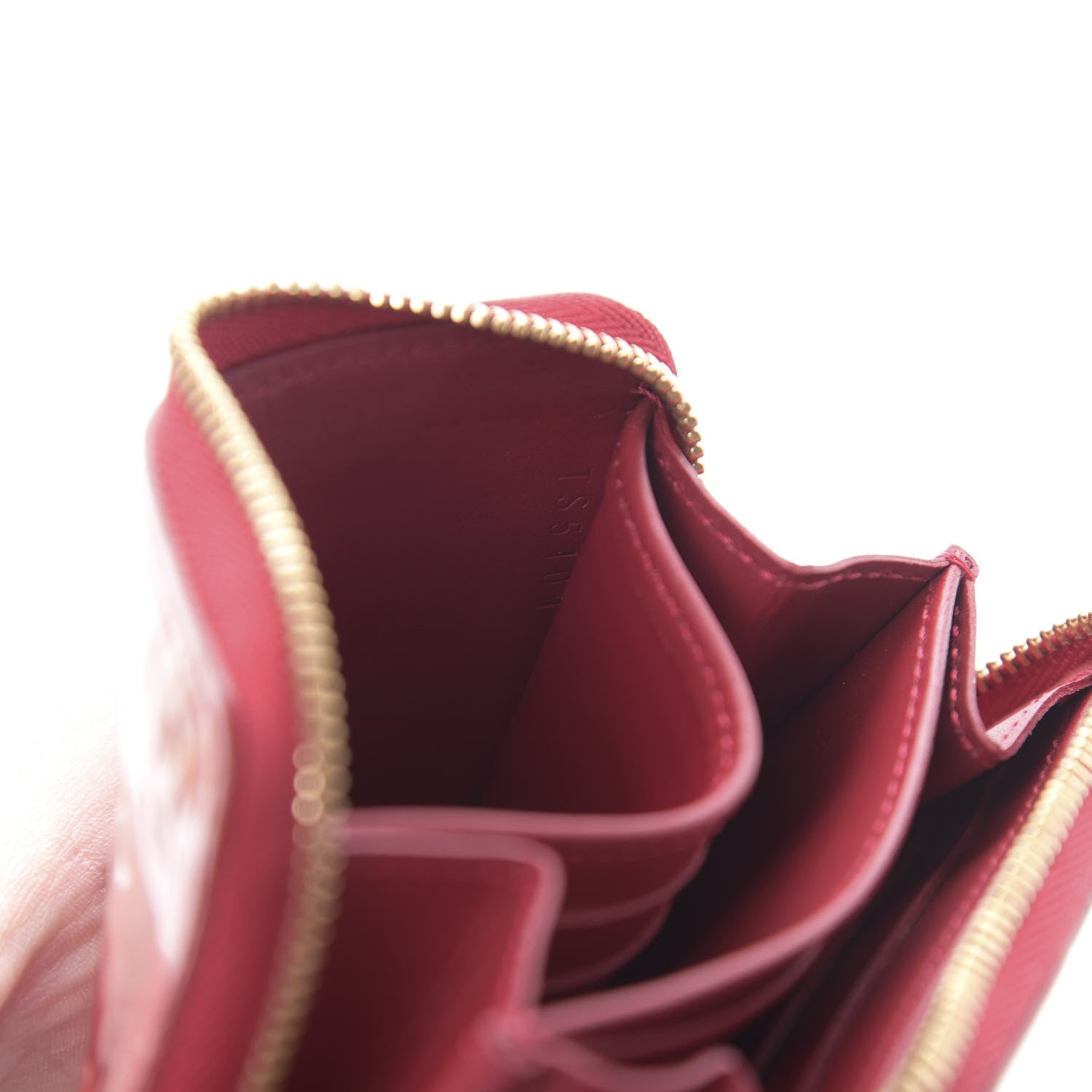 Louis Vuitton Vernis Rayures Zippy Coin Purse Pomme D'Amour 4 of 9