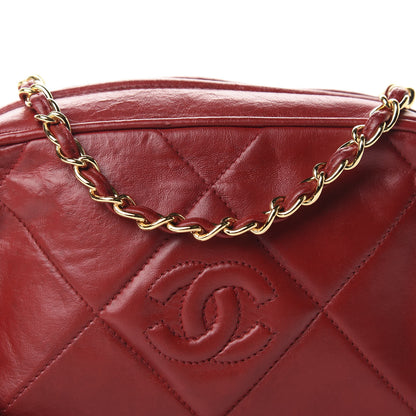 Chanel Lambskin Quilted Tassel Camera Case Red 10 of 10