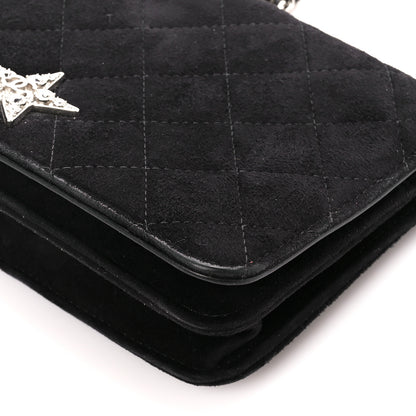 Chanel Suede Cocostellar Wallet on Chain WOC Black 11 of 11