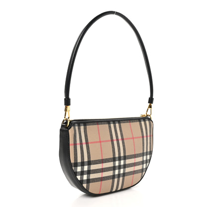 Burberry Vintage Check Calfskin Olympia Slim Pouch Archive Beige 3 of 9