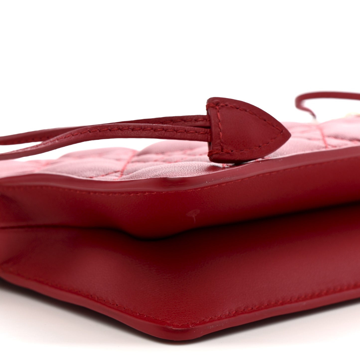 Lambskin Milly Mini Drawstring Bag Red
