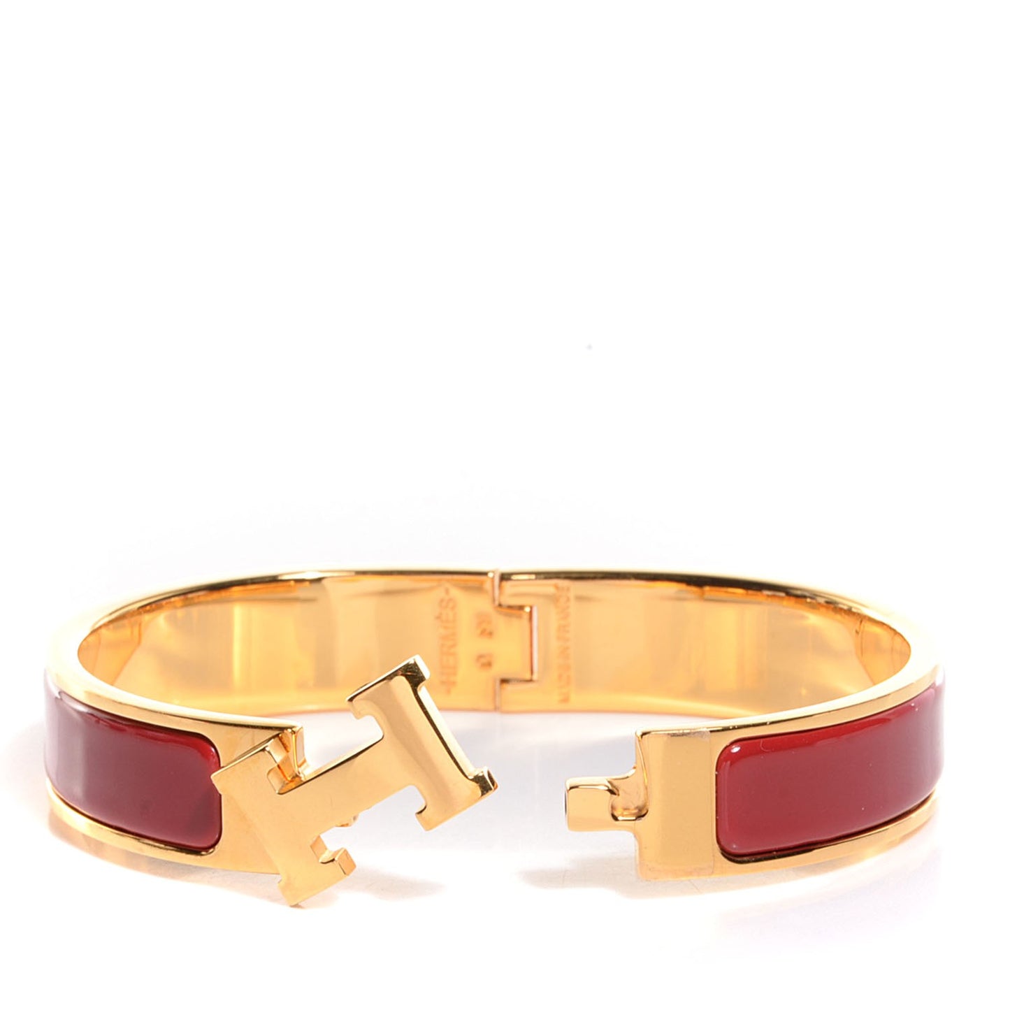 Enamel Clic Clac H Bracelet Narrow PM China Red