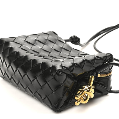 Bottega Veneta Polished Nappa Intrecciato Metallic Knot Mini Loop Camera Bag Black 9 of 9