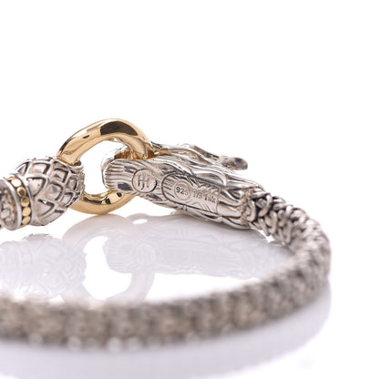 John Hardy Sterling Silver 18K Yellow Gold 6mm Naga Dragon Bracelet 6 of 6