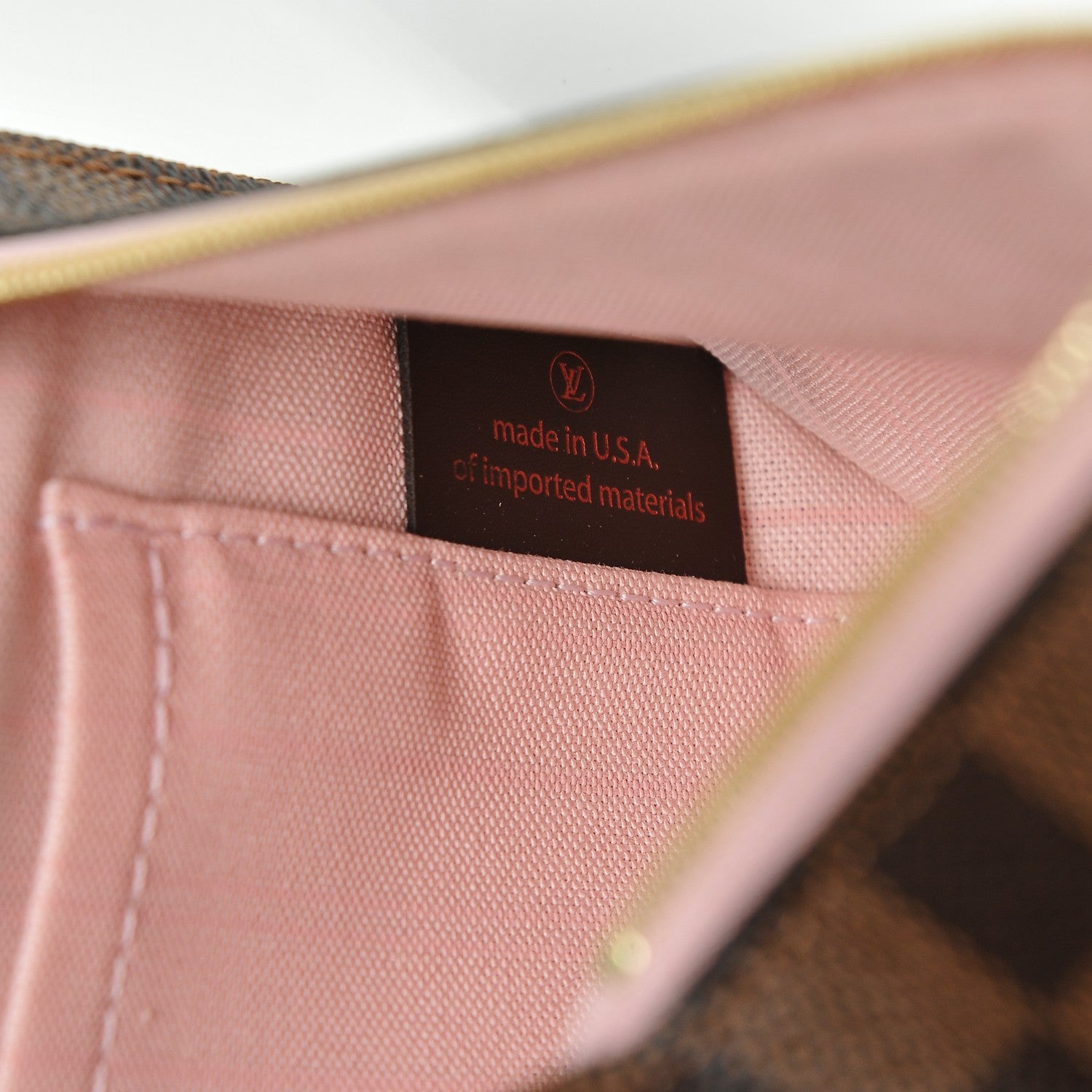 Louis Vuitton Damier Ebene Neverfull MM GM Pochette Rose Ballerine 6 of 6