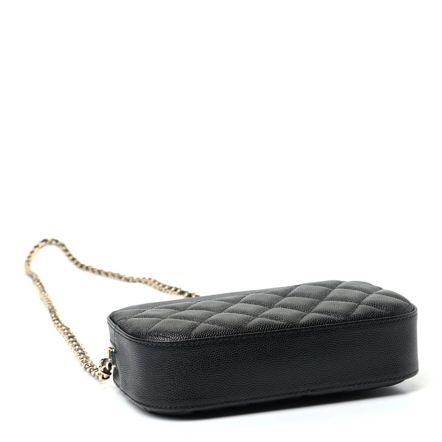 Caviar Quilted Vanity With Chain Black