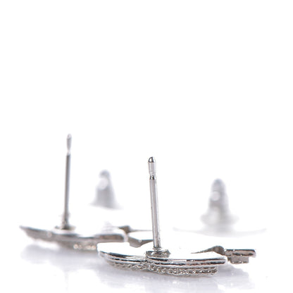 Chanel Crystal CC Earrings Silver 3 of 4