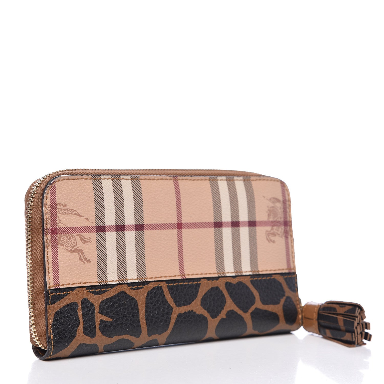 Burberry Haymarket Check Large Ziggy Animal Zip Around Wallet 3 of 15