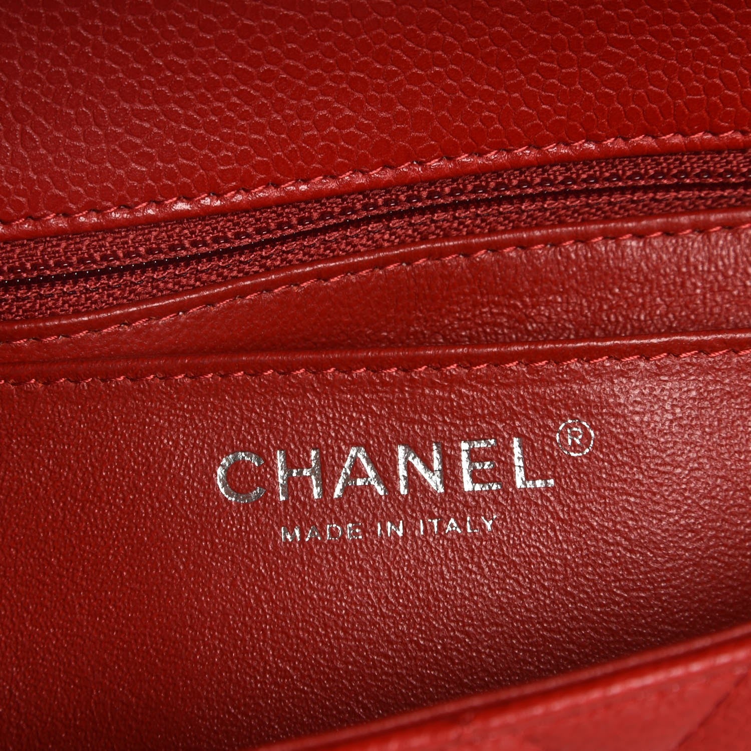 Chanel Caviar Quilted Mini Rectangular Flap Red 5 of 7