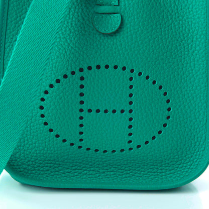 Hermes Taurillon Clemence Evelyne TPM Vert Verone 9 of 10