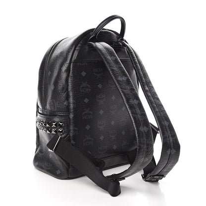 MCM Visetos Small Side Stud Stark Backpack Black 3 of 11