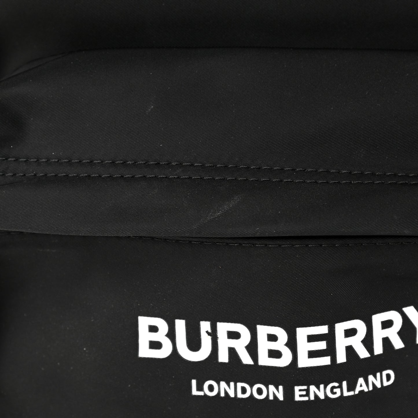 Nylon Logo Print Medium Rucksack Backpack Black