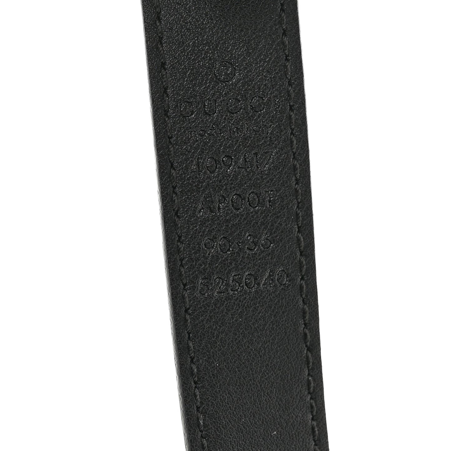 Calfskin Double G 20mm Belt 90 36 Black