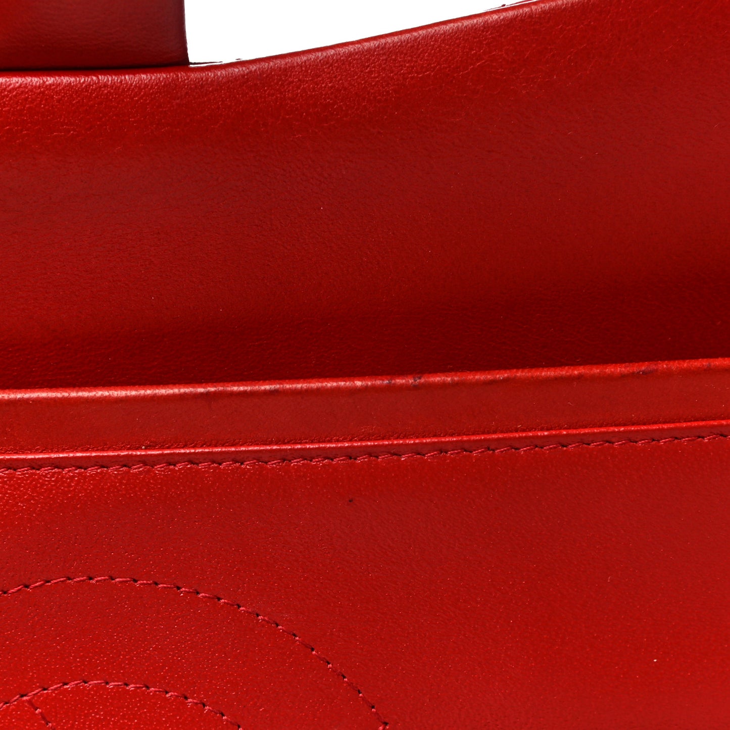 Lambskin Quilted Jumbo Double Flap Red