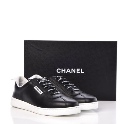 Chanel Calfskin CC Sneakers 39.5 Black 10 of 10