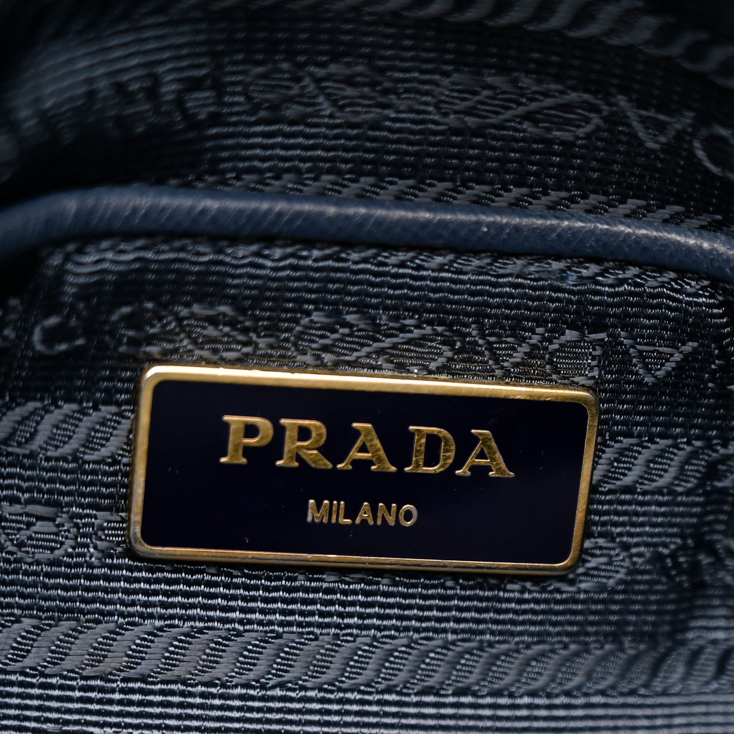 Tessuto Nylon Saffiano Shopping Tote Navy
