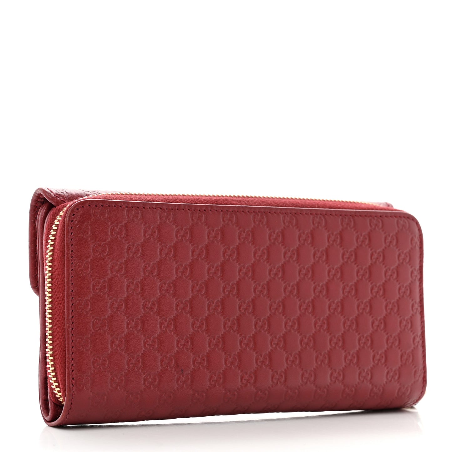 Soft Microguccissima Continental Zip Wallet Red