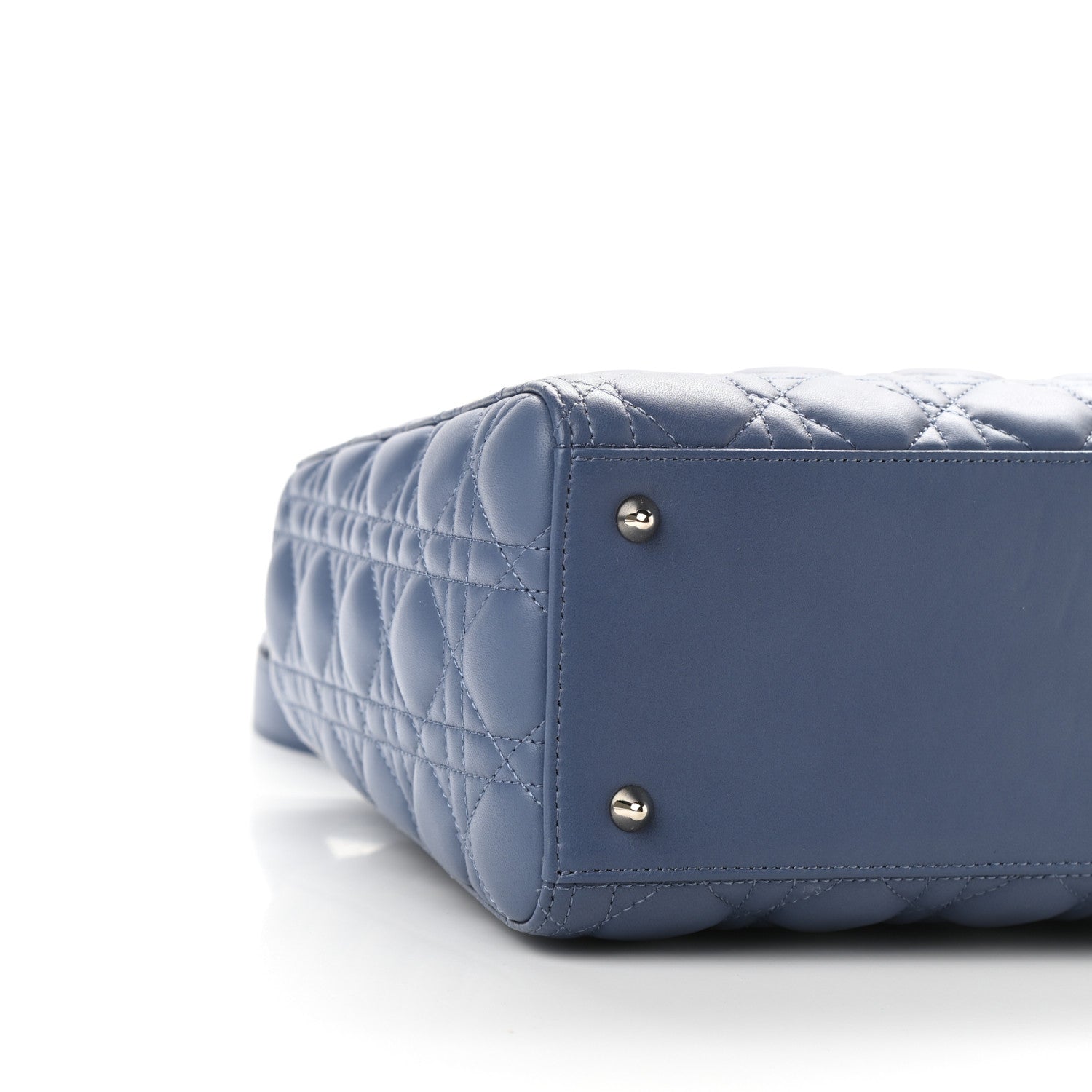 Christian Dior Lambskin Cannage Medium Lady Dior Blue 6 of 7
