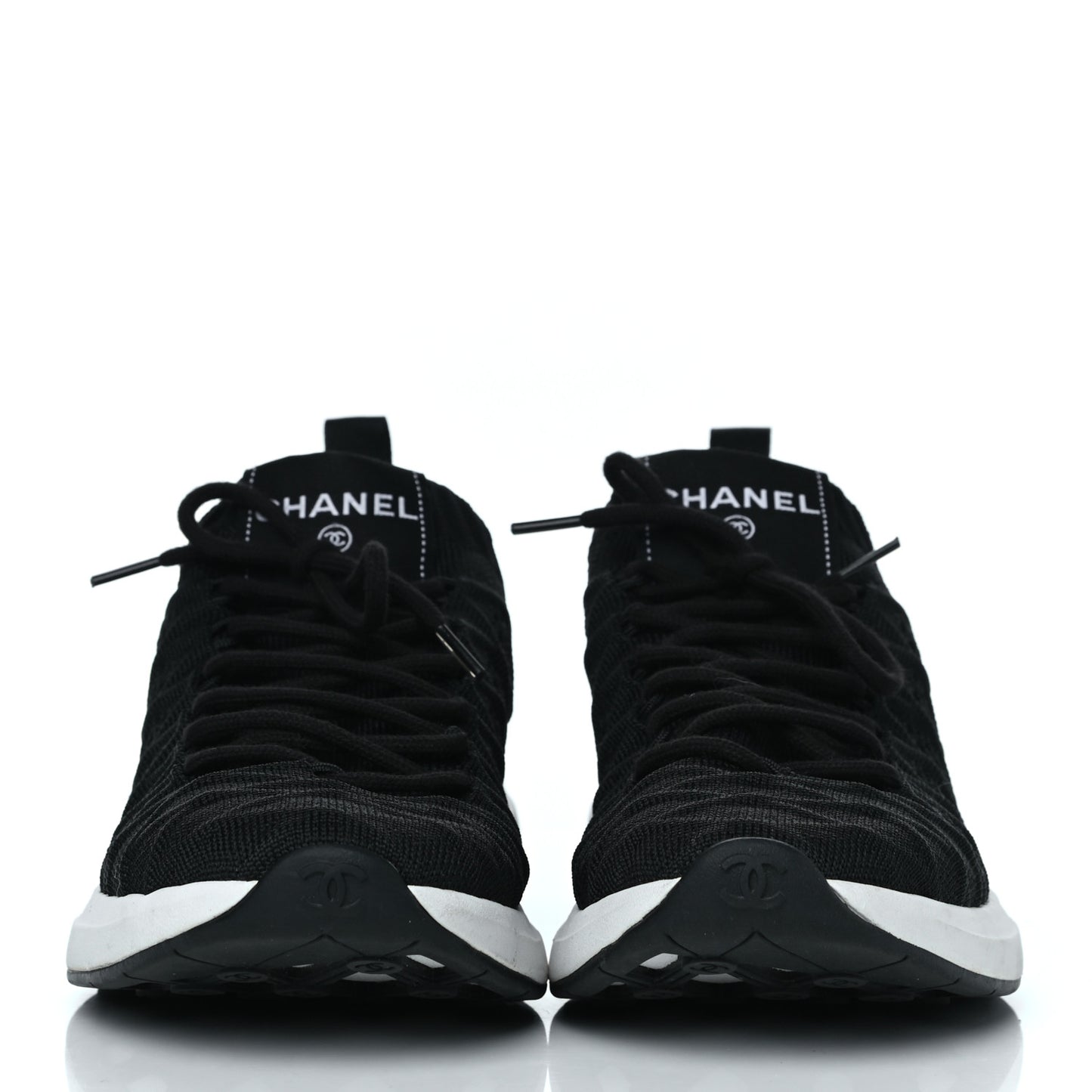 Fabric Logo Sneakers 38 Black