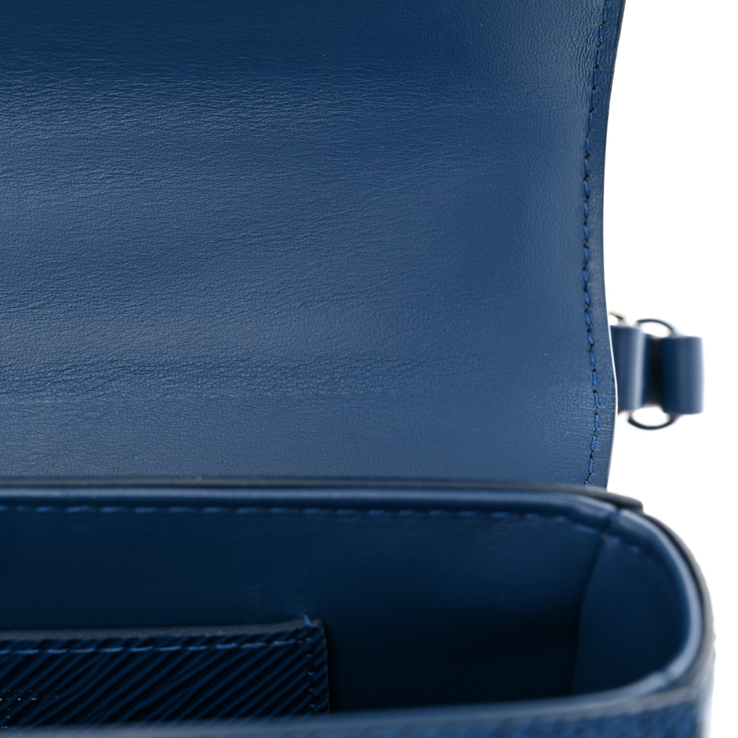 Epi Strass Enamel Monogram Twist Shoulder Bag PM Toledo Blue