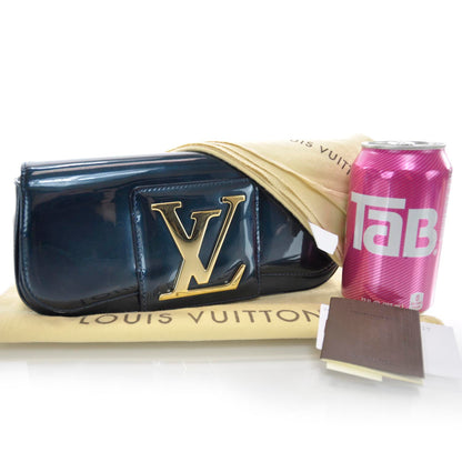 Louis Vuitton Patent Sobe Clutch Blue Nuit 2 of 7