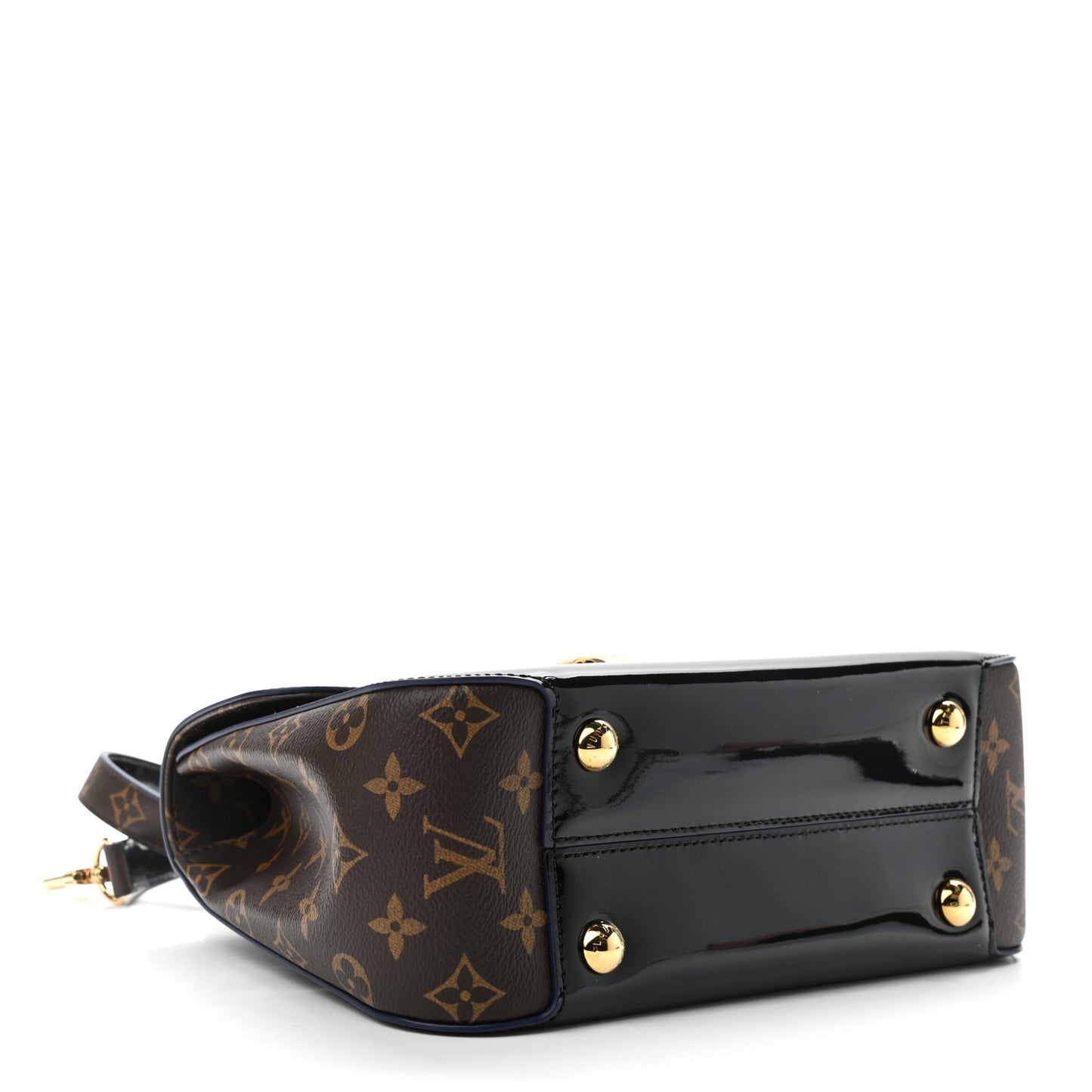 Patent Calfskin Monogram Cherrywood PM Black