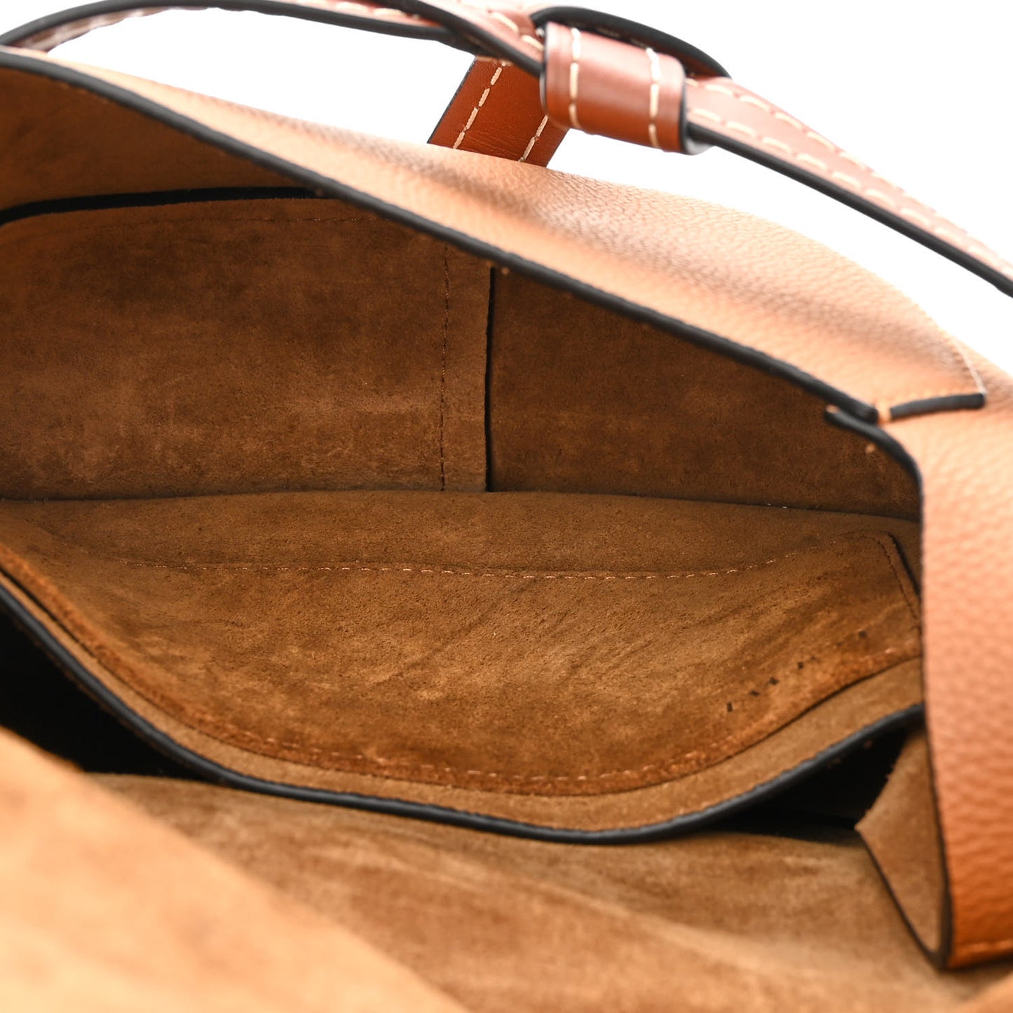 Grained Calfskin Small Gate Crossbody Bag Caramel Pecan